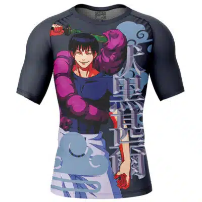 Fushiguro Toji Jujutsu Kaisen Short Sleeve Rash Guard Compression Shirt