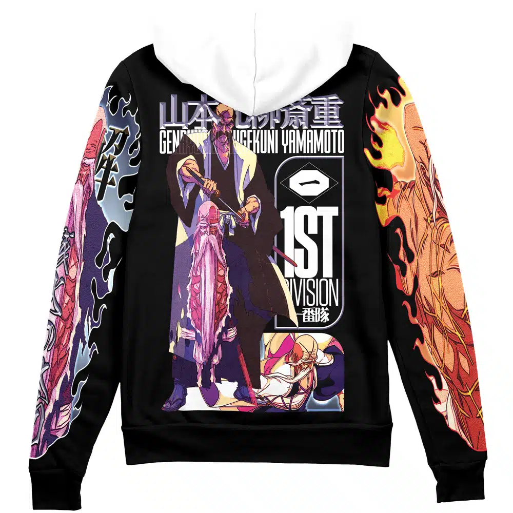 Genryusai Shigekuni Yamamoto Bleach Streetwear Zip Hoodie Jacket