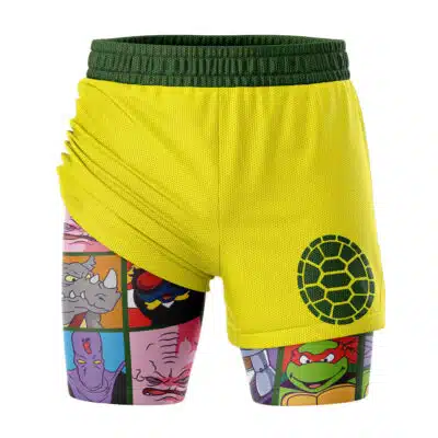 90s Turtle Teenage Mutant Ninja Turtle 2-in-1 Competition Shorts