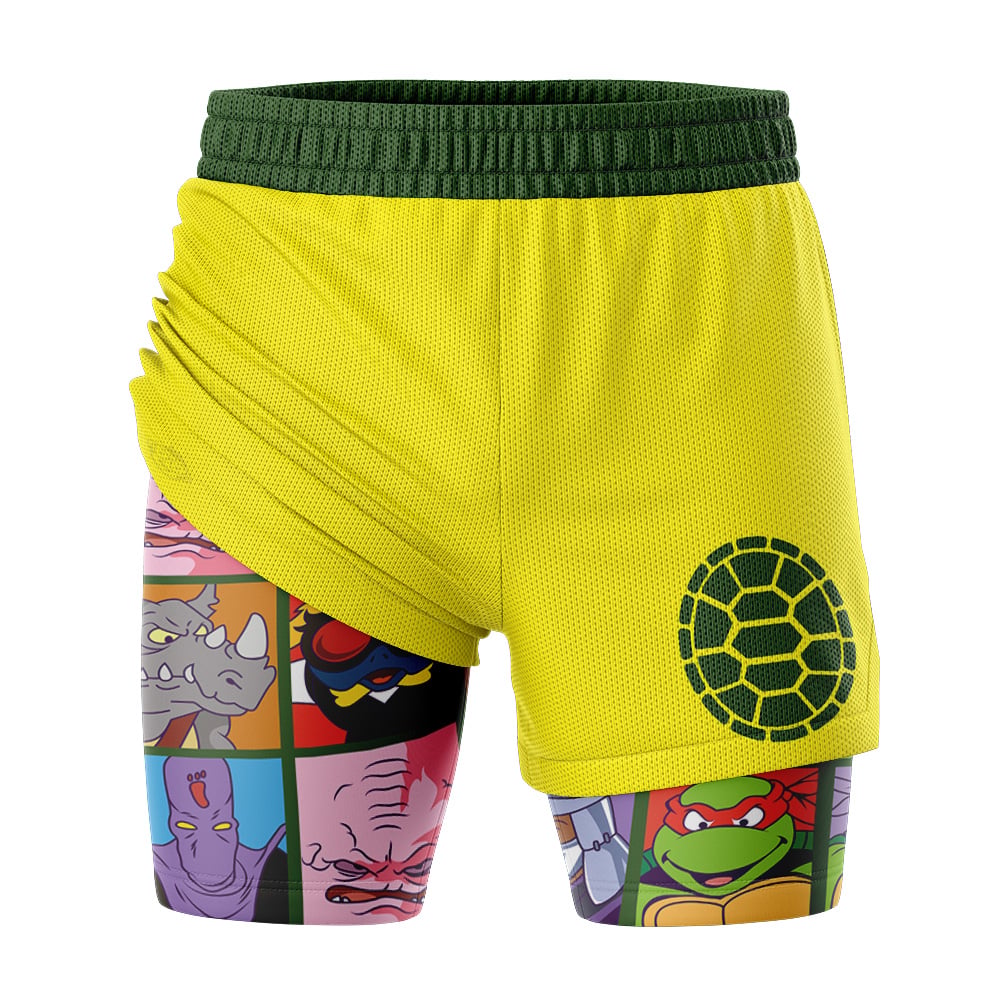 90s Turtle Teenage Mutant Ninja Turtle 2-in-1 Competition Shorts