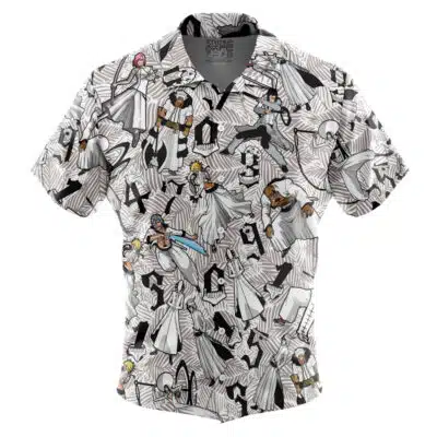 Arrancar Pattern Bleach Short Sleeve Button Up Hawaiian Shirt