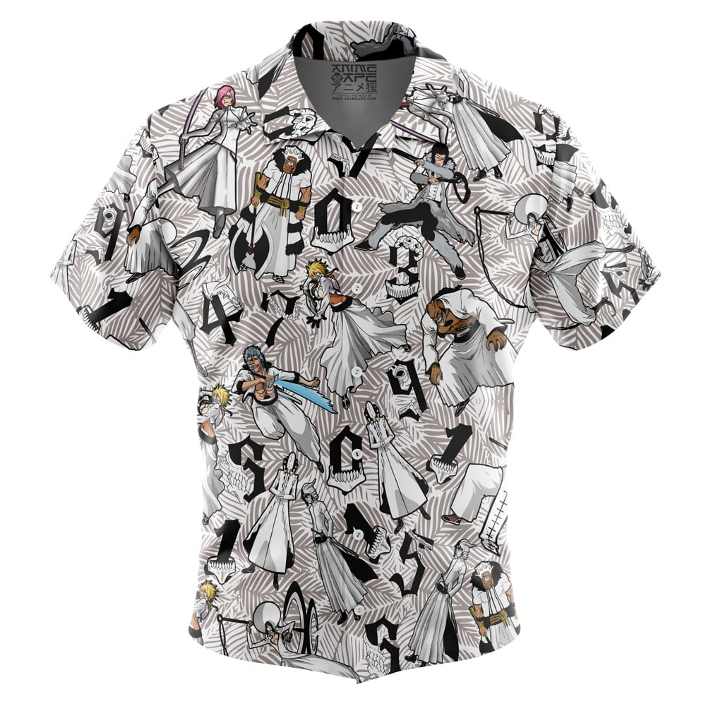 Arrancar Pattern Bleach Short Sleeve Button Up Hawaiian Shirt