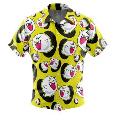 Boo V2 Super Mario Bros Button Up Hawaiian Shirt