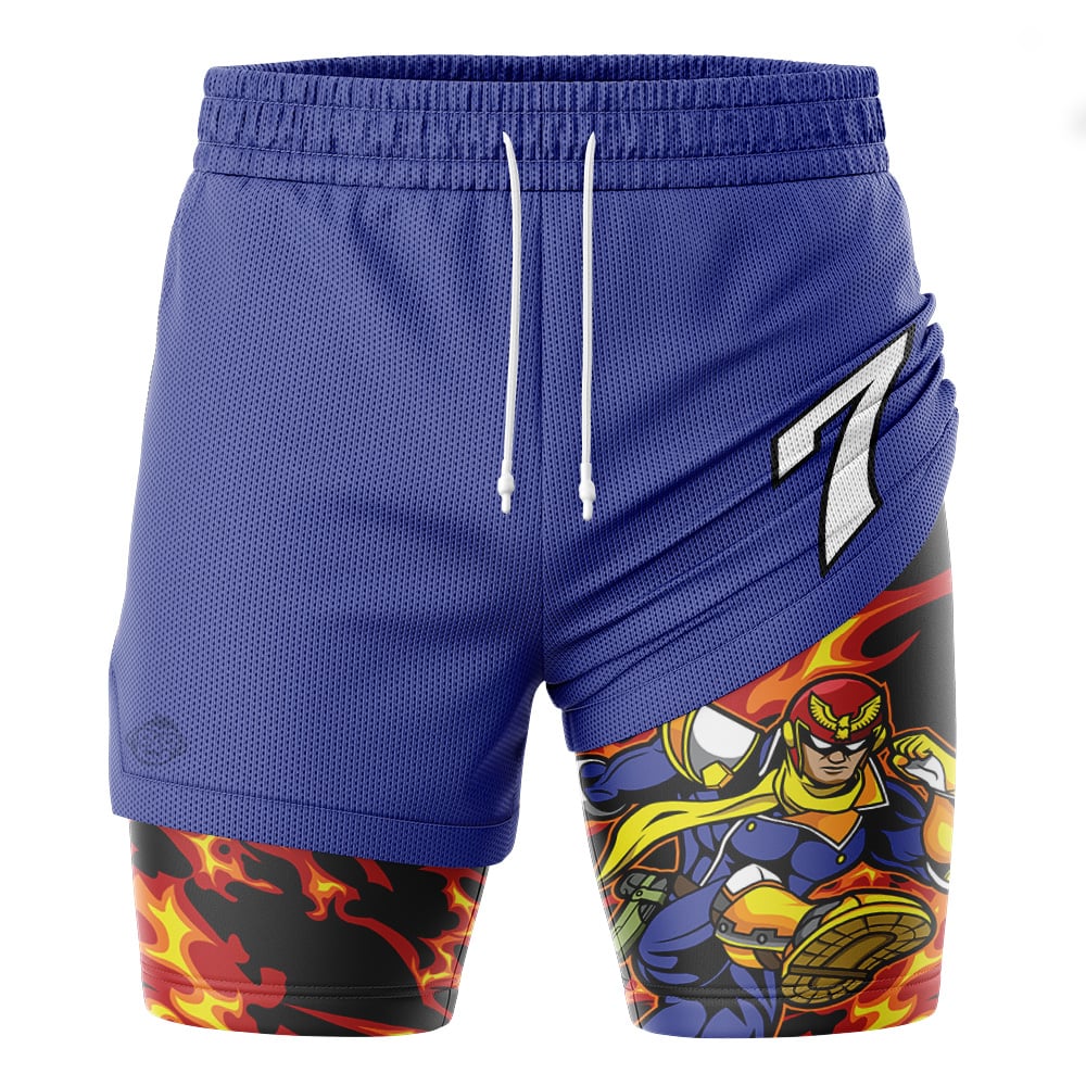 Captain Falcon V2 Super Smash Bros 2-in-1 Performance Shorts
