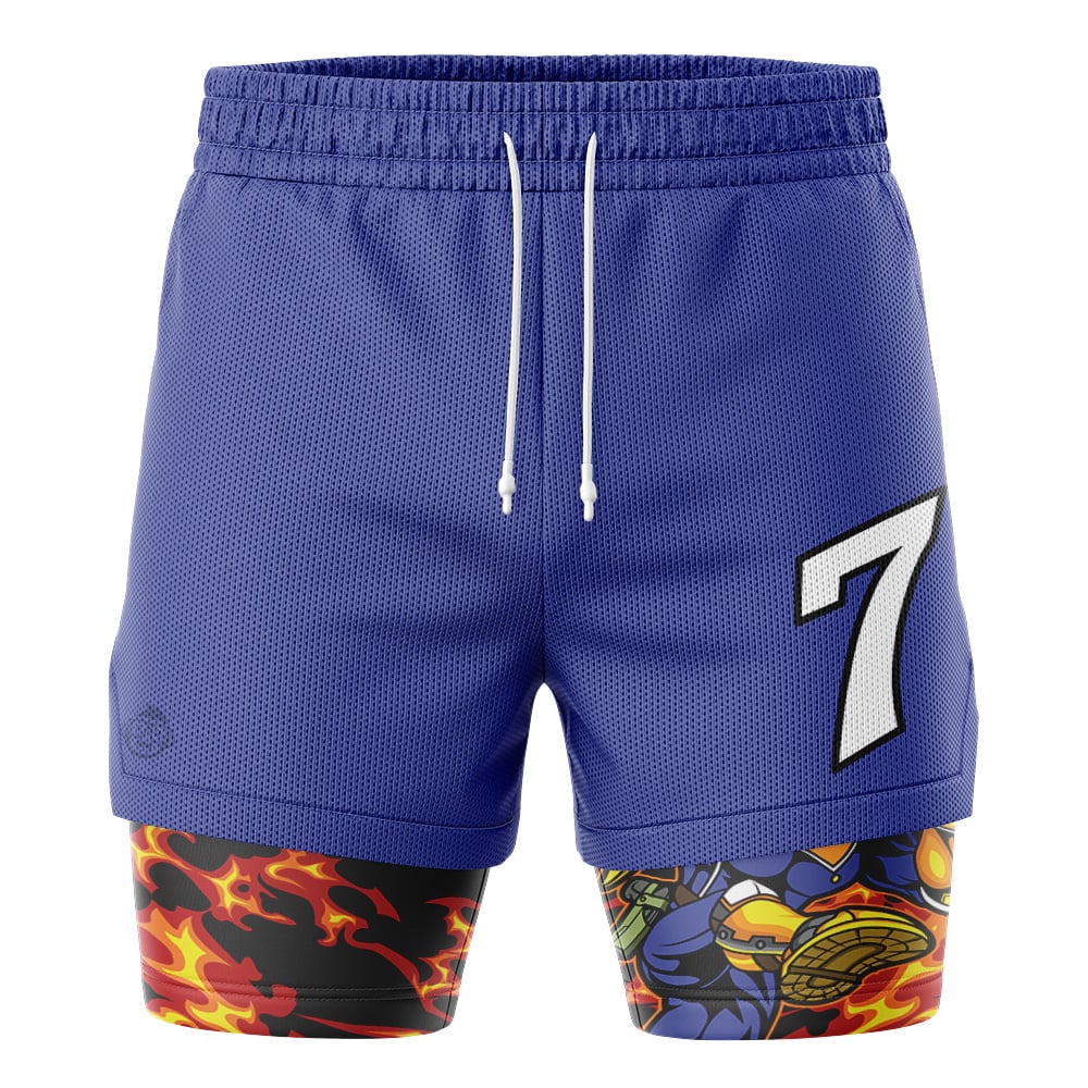 Captain Falcon V2 Super Smash Bros 2-in-1 Performance Shorts - Image 2