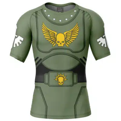 Dark Angels Warhammer Short Sleeve Rash Guard Compression Shirt