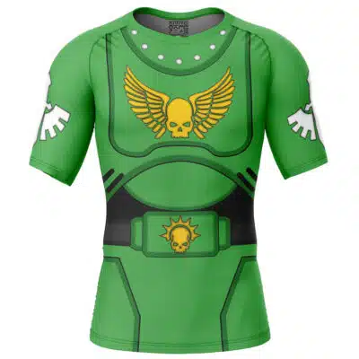 Dark Angels Warhammer Short Sleeve Rash Guard Compression Shirt