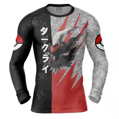 Darkrai Attack Pokemon Long Sleeve Rash Guard Compression Shirt