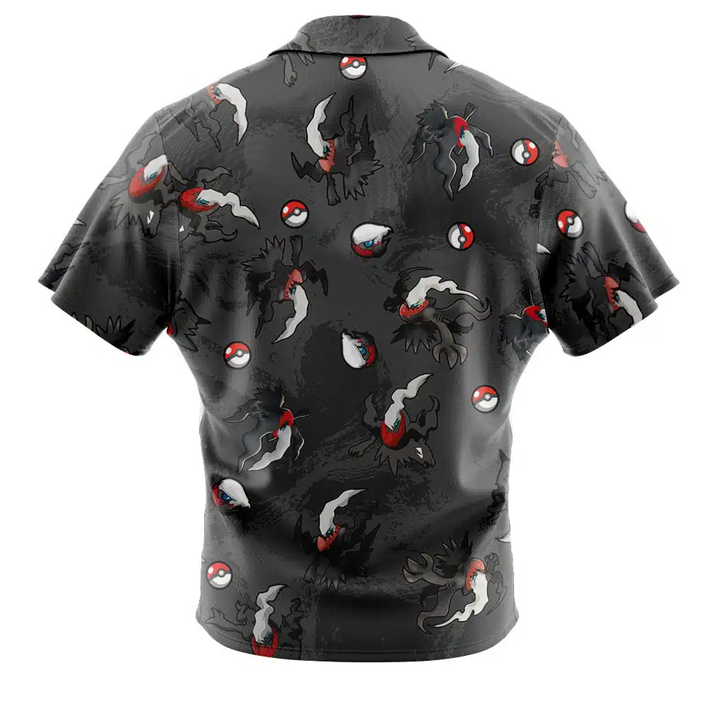 Darkrai Pattern Pokemon Button Up Hawaiian Shirt - Image 2