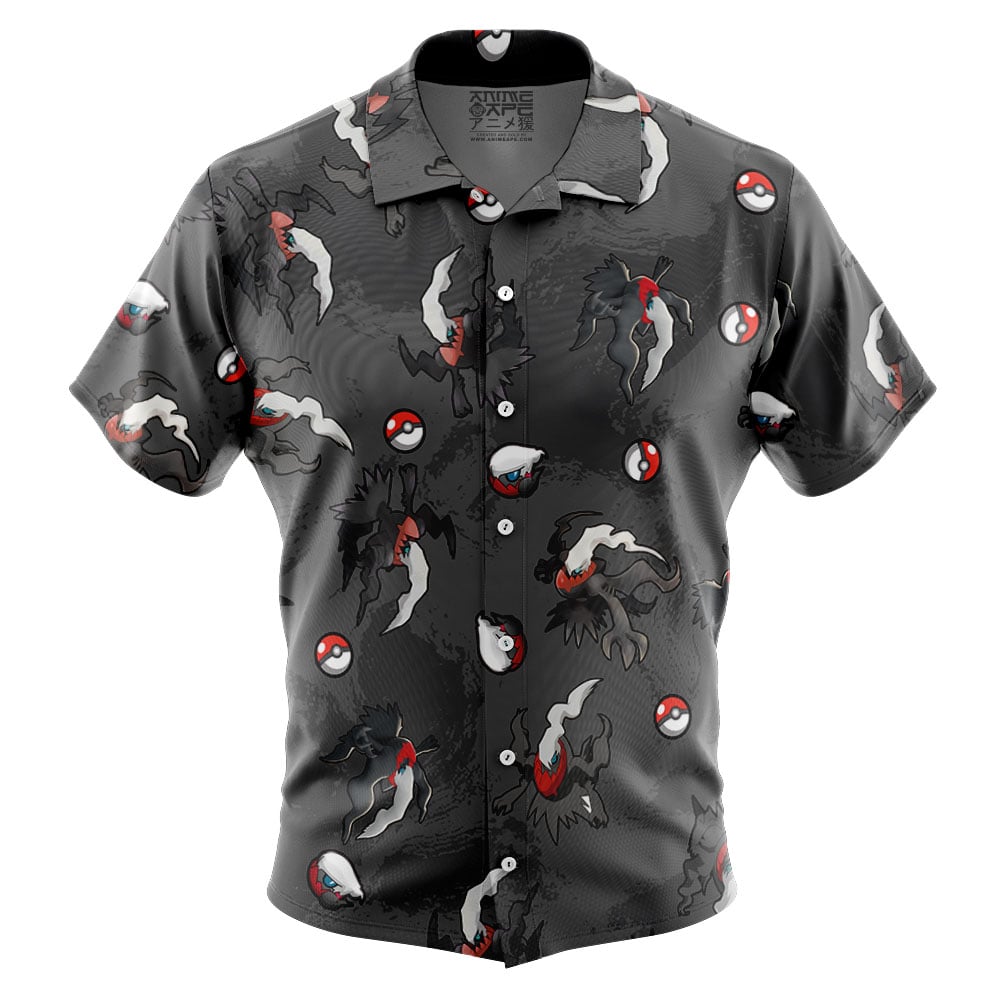 Darkrai Pattern Pokemon Button Up Hawaiian Shirt