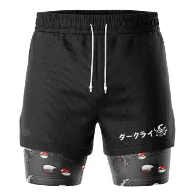 Darkrai Pattern Pokemon 2-in-1 Performance Shorts