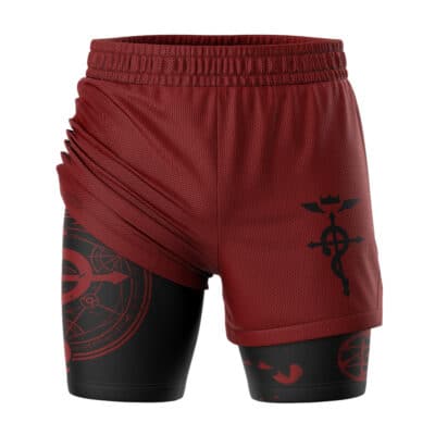 Edward Elric Fullmetal Alchemist 2-in-1 Competition Shorts