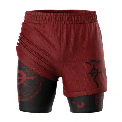 Edward Elric Fullmetal Alchemist 2-in-1 Competition Shorts