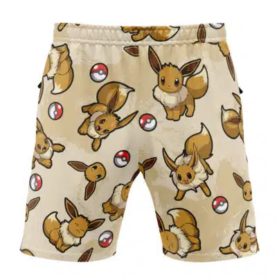 Eevee Pattern Pokemon Versatile Shorts
