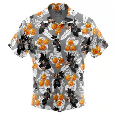 Goku Black Pattern Dragon Ball Z Short Sleeve Button Up Hawaiian Shirt