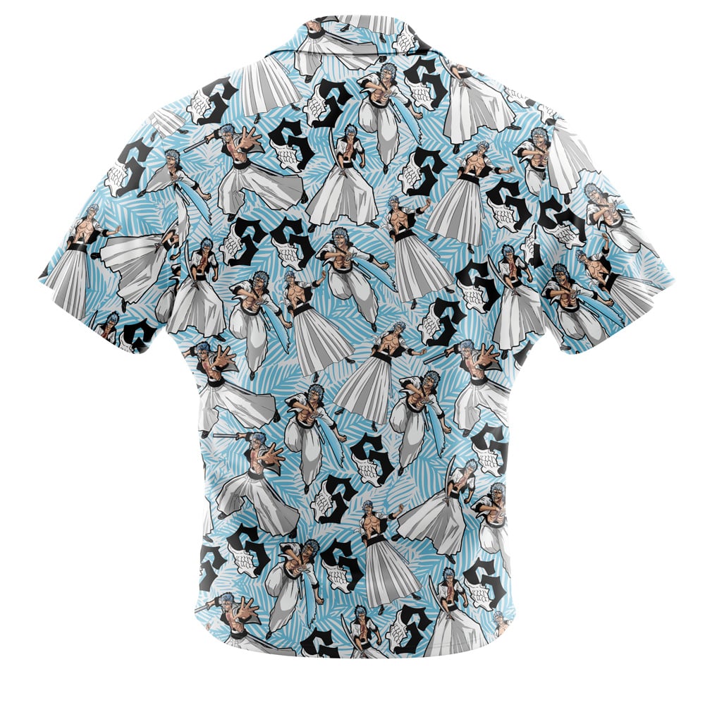 Grimmjow Pattern Bleach Short Sleeve Button Up Hawaiian Shirt - Image 2