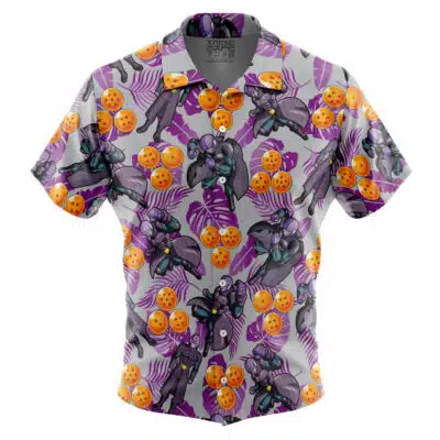 Hit Pattern Dragon Ball Z Short Sleeve Button Up Hawaiian Shirt