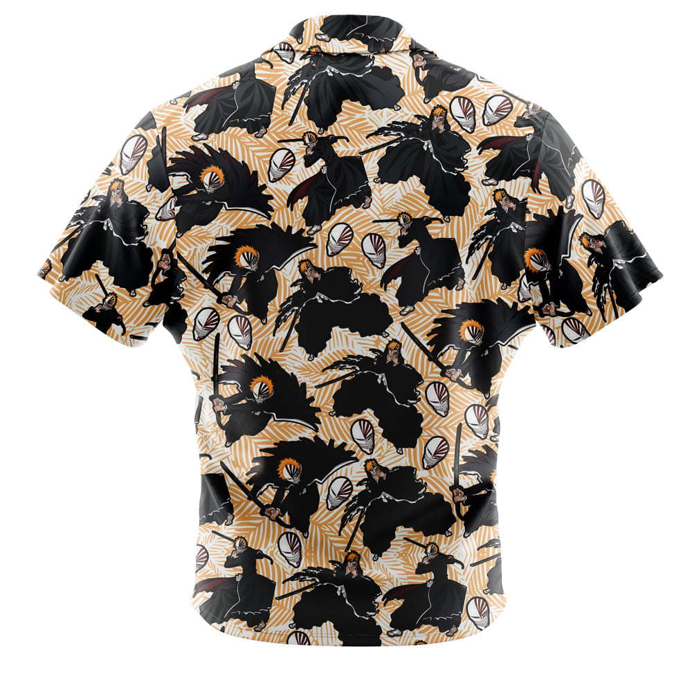 Ichigo Hollow Pattern Bleach Short Sleeve Button Up Hawaiian Shirt - Image 2