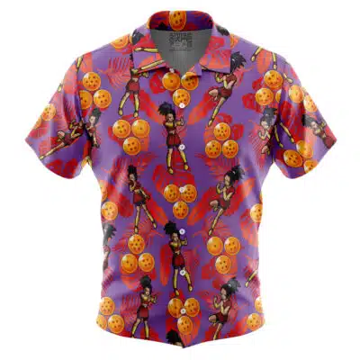 Kale Pattern Dragon Ball Z Short Sleeve Button Up Hawaiian Shirt