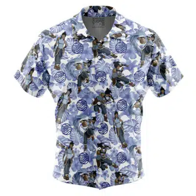 Korra Pattern Avatar Short Sleeve Button Up Hawaiian Shirt