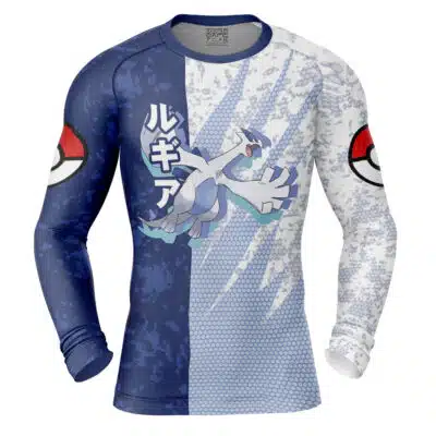 Lugia Attack Pokemon Long Sleeve Rash Guard Compression Shirt