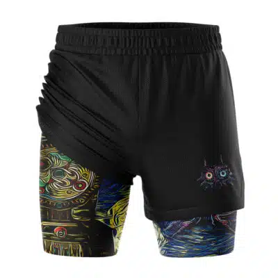 Majora's Mask Starry Night Legend of Zelda 2-in-1 Competition Shorts