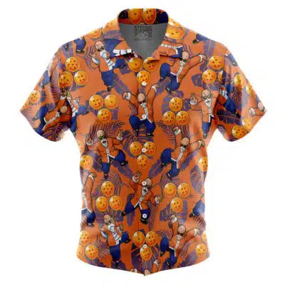 Master Roshi Pattern Dragon Ball Z Short Sleeve Button Up Hawaiian Shirt