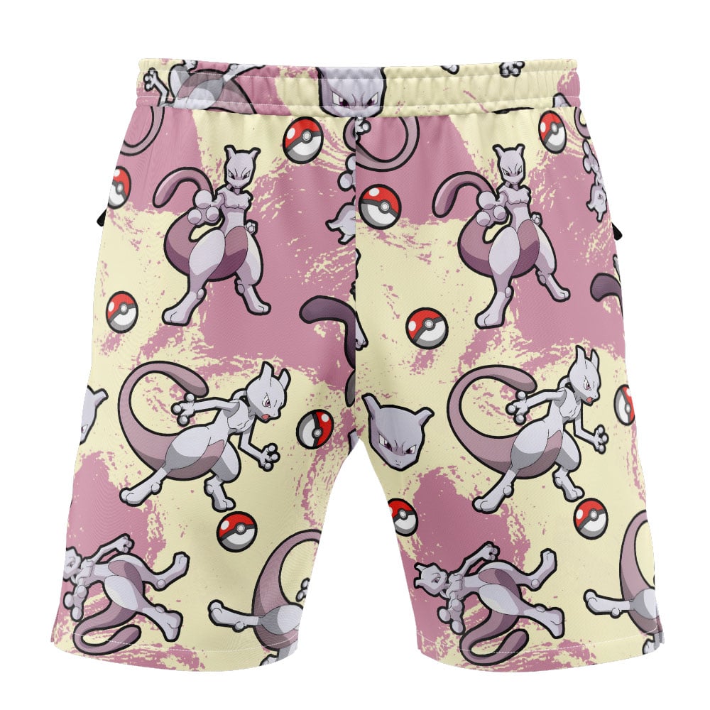 Mewtwo Pattern Pokemon Versatile Shorts