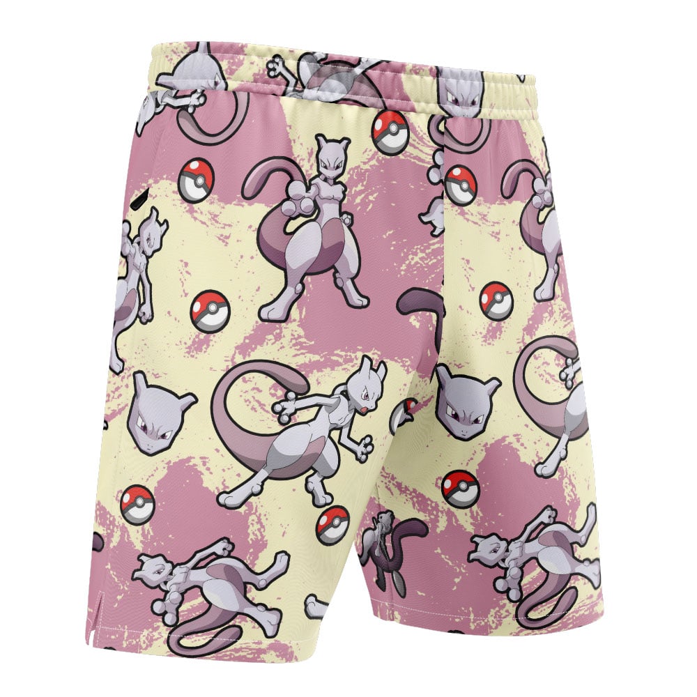 Mewtwo Pattern Pokemon Versatile Shorts - Image 2
