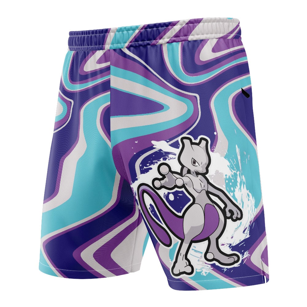 Mewtwo Trippy Pokemon Versatile Shorts - Image 3