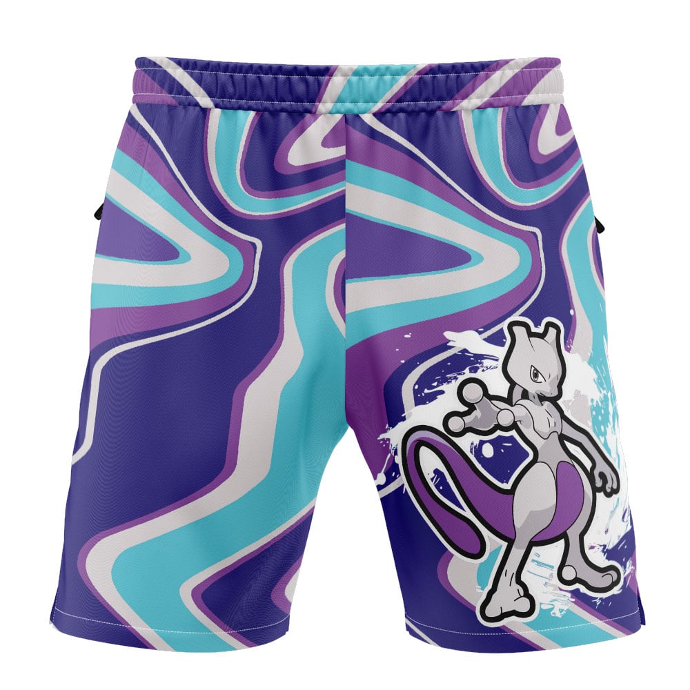 Mewtwo Trippy Pokemon Versatile Shorts