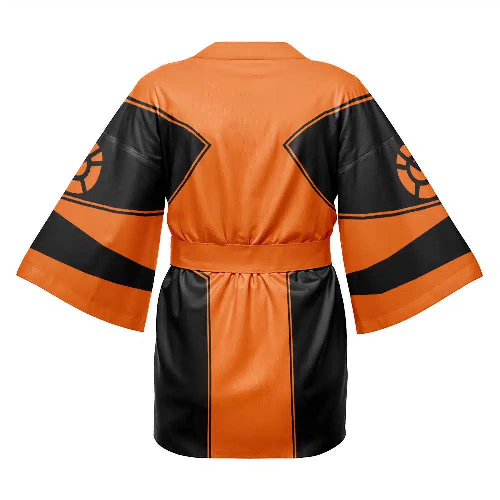 Orange Lantern Happi Coat Haori Kimono - Image 2