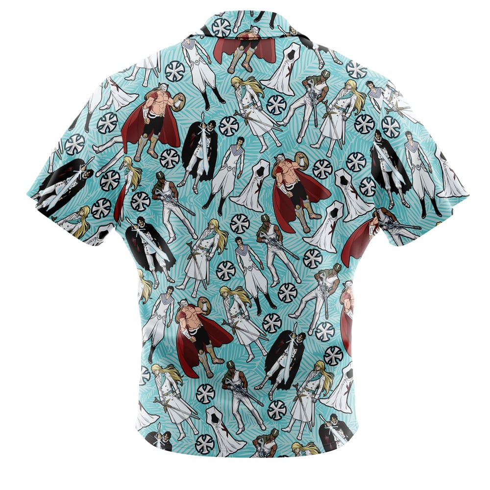 Quincy Pattern Bleach Short Sleeve Button Up Hawaiian Shirt - Image 2
