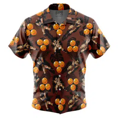 Raditz Pattern Dragon Ball Z Short Sleeve Button Up Hawaiian Shirt