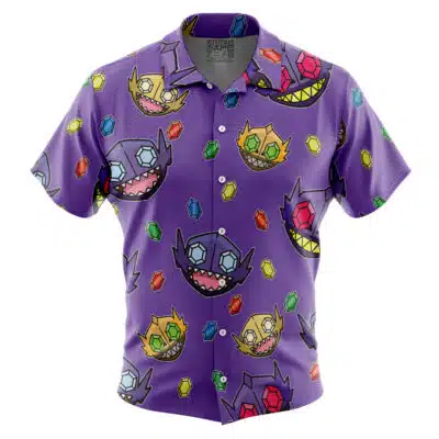 Sableye Gems Pattern V2 Pokemon Button Up Hawaiian Shirt