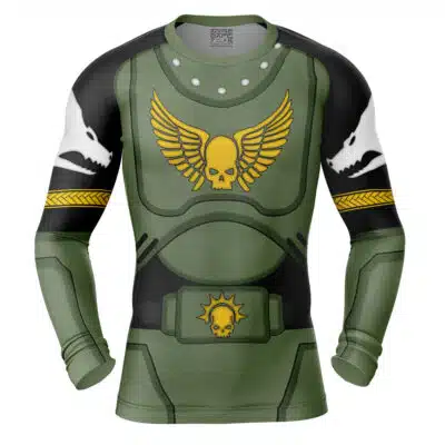 Salamanders Warhammer Long Sleeve Rash Guard Compression Shirt