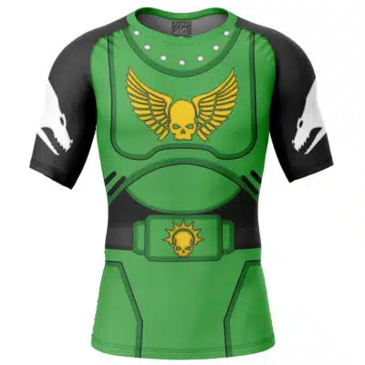 Salamanders Warhammer Short Sleeve Rash Guard Compression Shirt