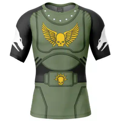 Salamanders Warhammer Short Sleeve Rash Guard Compression Shirt