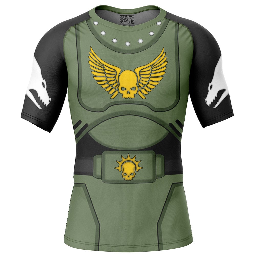 Salamanders Warhammer Short Sleeve Rash Guard Compression Shirt