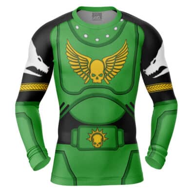 Salamanders Warhammer Long Sleeve Rash Guard Compression Shirt