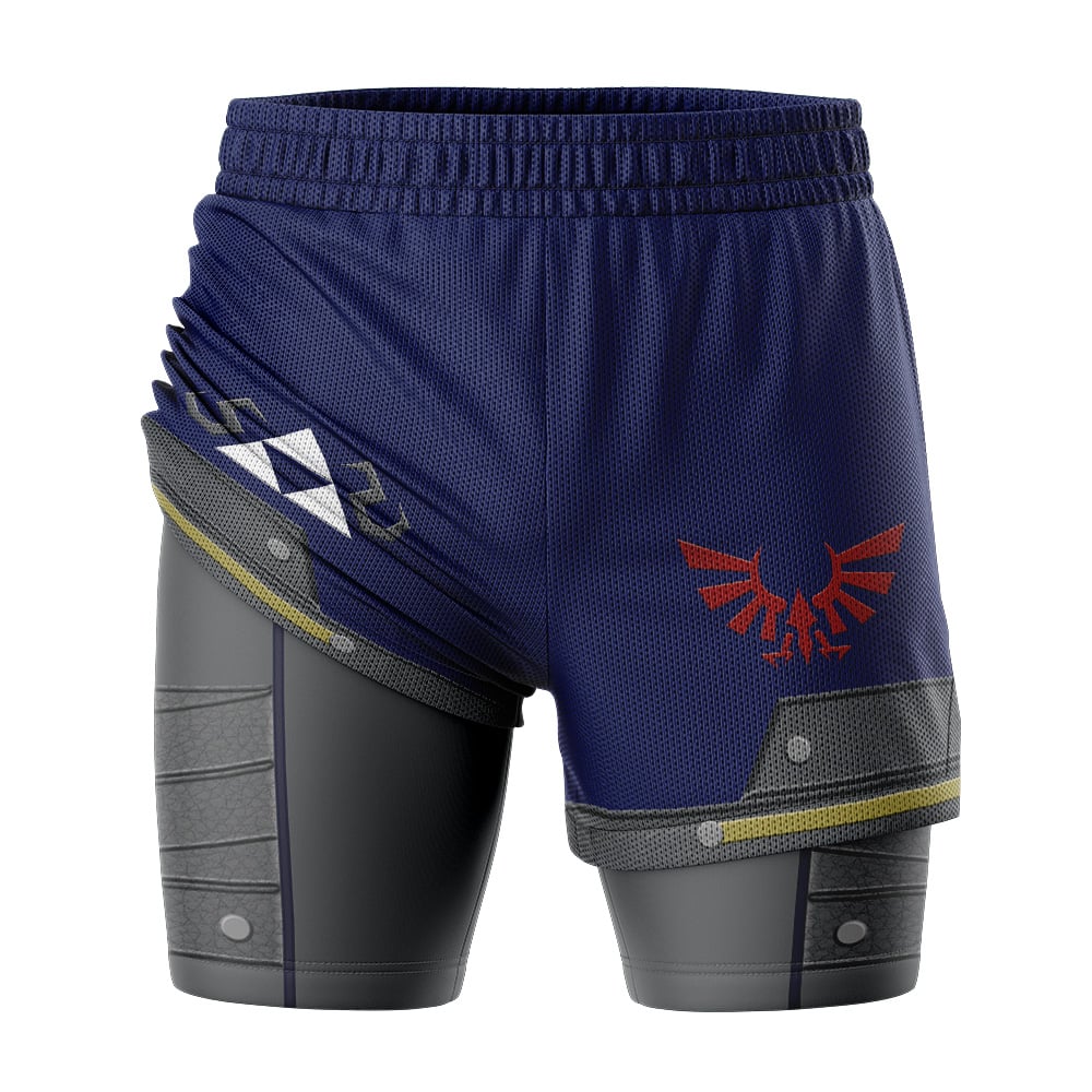 Shield Style Legend of Zelda 2-in-1 Competition Shorts - Image 2