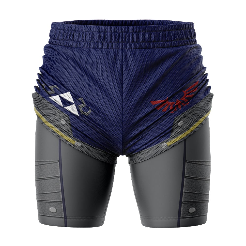 Shield Style Legend of Zelda 2-in-1 Competition Shorts - Image 3