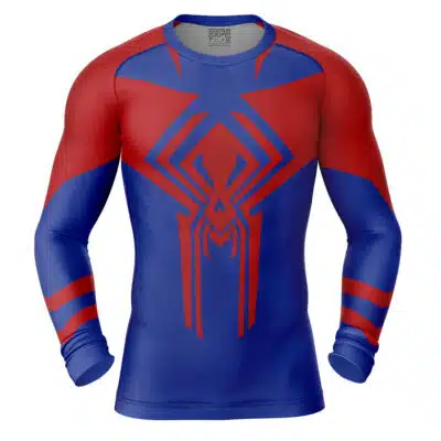 Spiderman 2099 Marvel Long Sleeve Rash Guard Compression Shirt