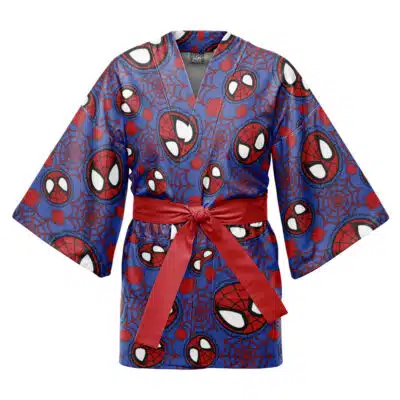 Spiderman Pattern Spiderverse Marvel Happi Coat Haori Kimono