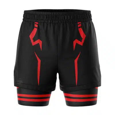 Sukuna Jujutsu Kaisen 2-in-1 Competition Shorts