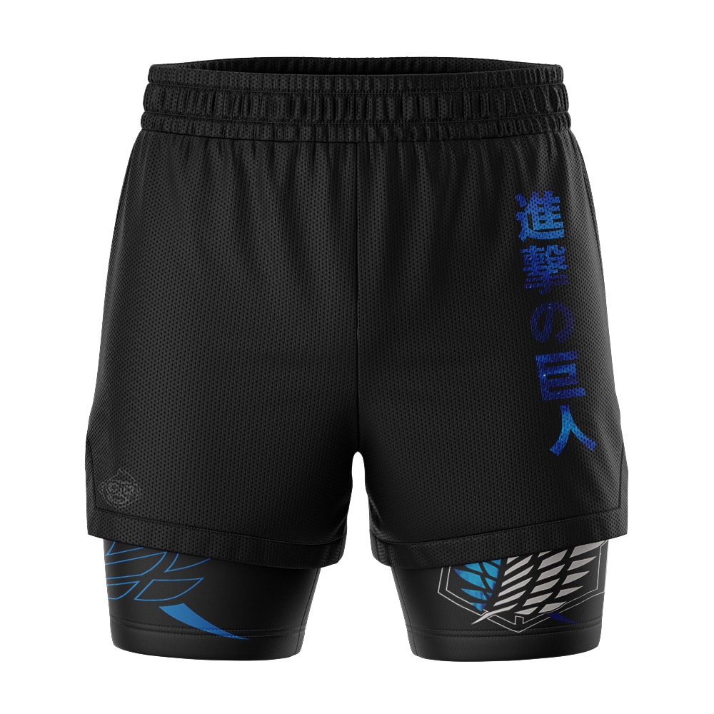 Survey Corps Attack on Titan 2-in-1 Competition Shorts - Image 2