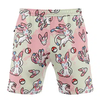 Sylveon Pattern Pokemon Versatile Shorts