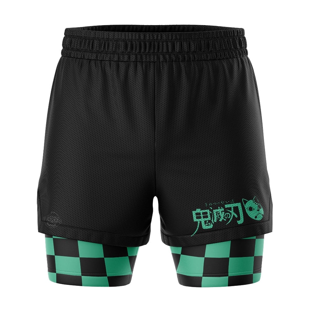 Tanjiro Kamado Demon Slayer 2-in-1 Competition Shorts