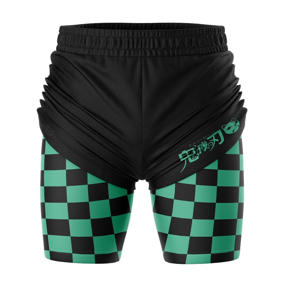 Tanjiro Kamado Demon Slayer 2-in-1 Competition Shorts - Image 3