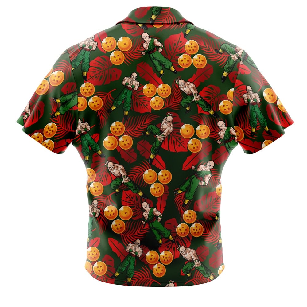 Tien Pattern Dragon Ball Z Short Sleeve Button Up Hawaiian Shirt - Image 2
